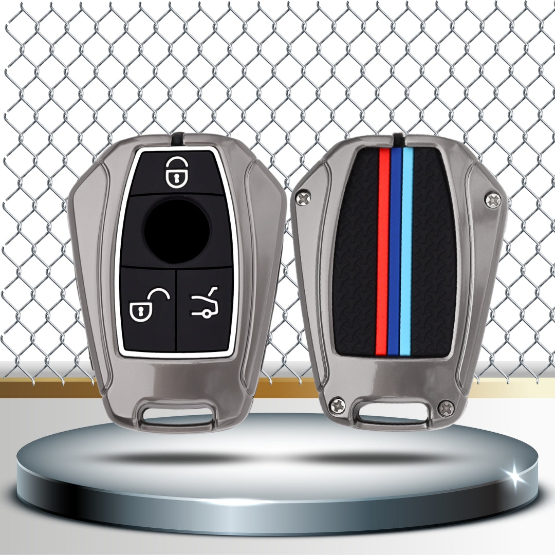 Mercedes Benz Metal Key Cover with Keychain (Type M2)
