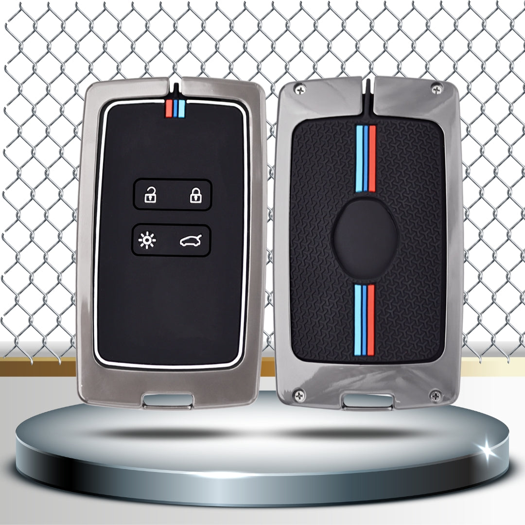 Renault Metal Alloy Key Cover with Keychain (Type M2).
