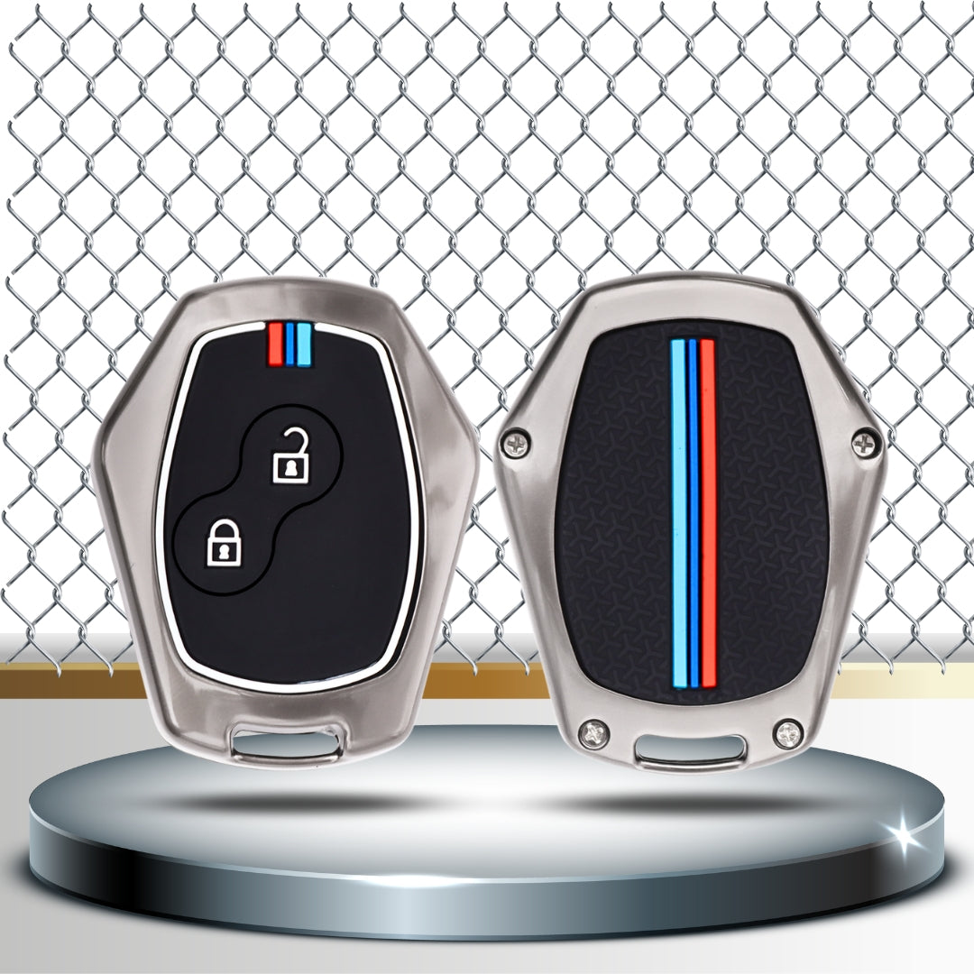 Renault/ Nissan Metal Alloy Key Cover with Keychain (Type M2)