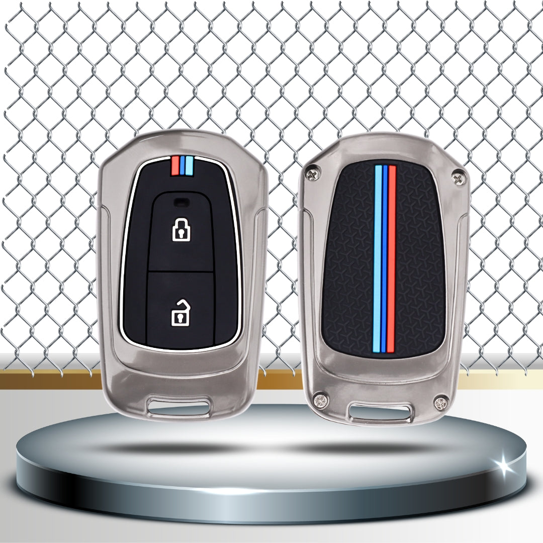Tata Metal Alloy Key Cover with Keychain (Type M2).