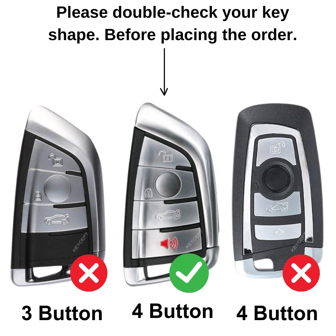 BMW Metal Key Cover with Keychain (Type M2)