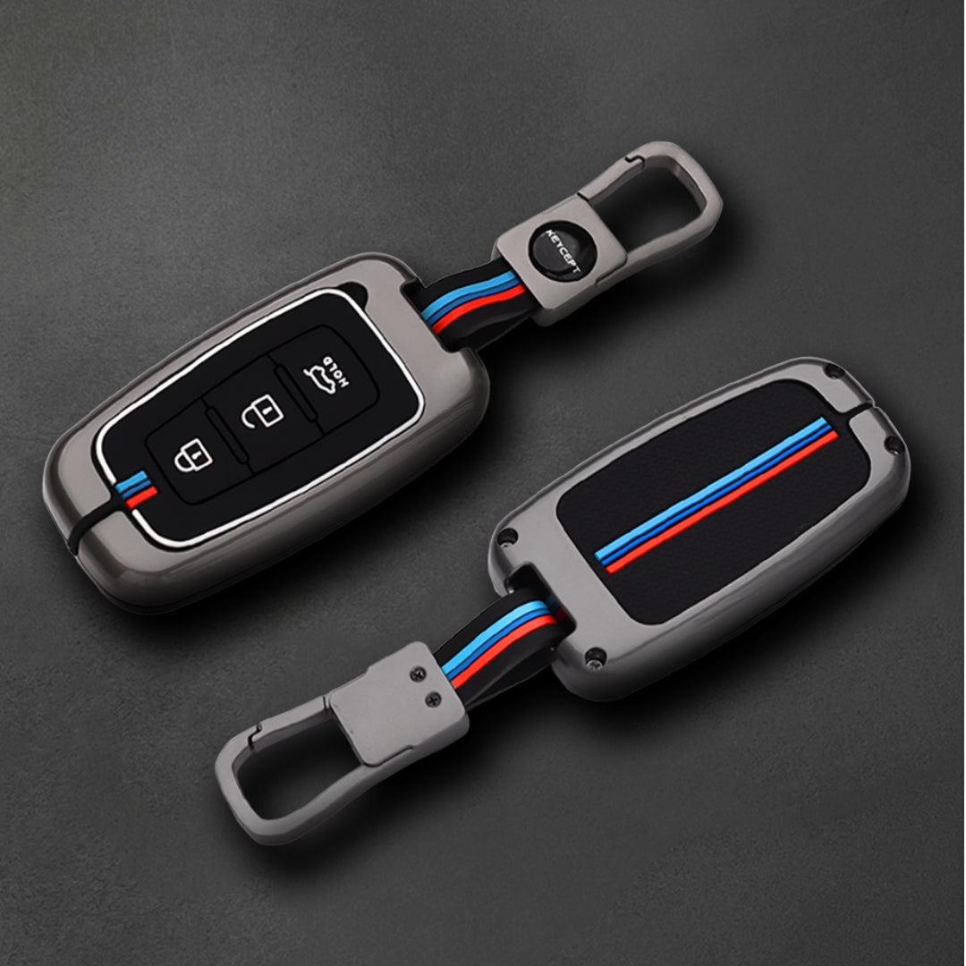 Hyundai Metal Key Cover with Keychain (Type M1)