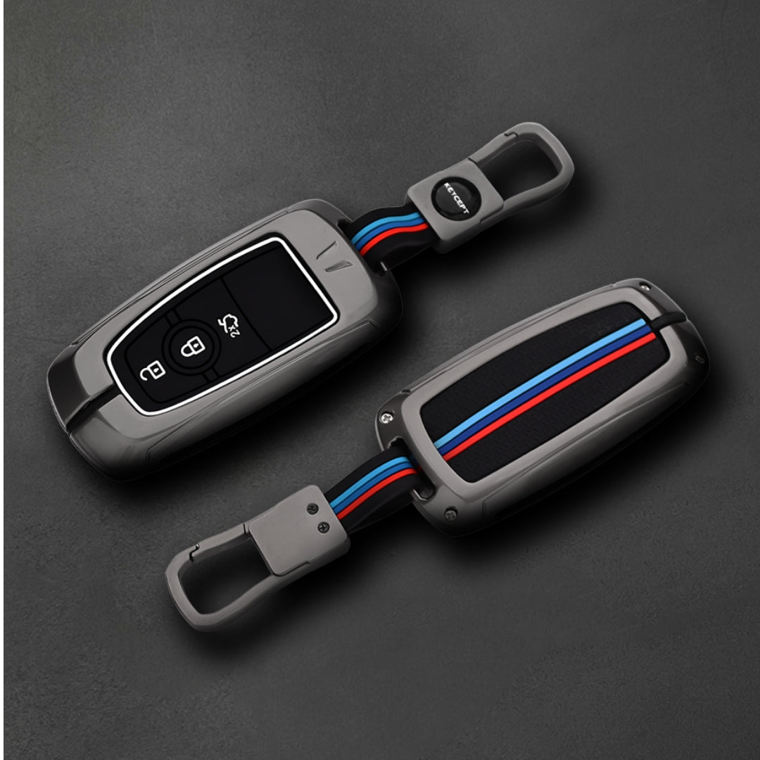 Ford Metal Alloy Key Cover with Keychain (Type M1).
