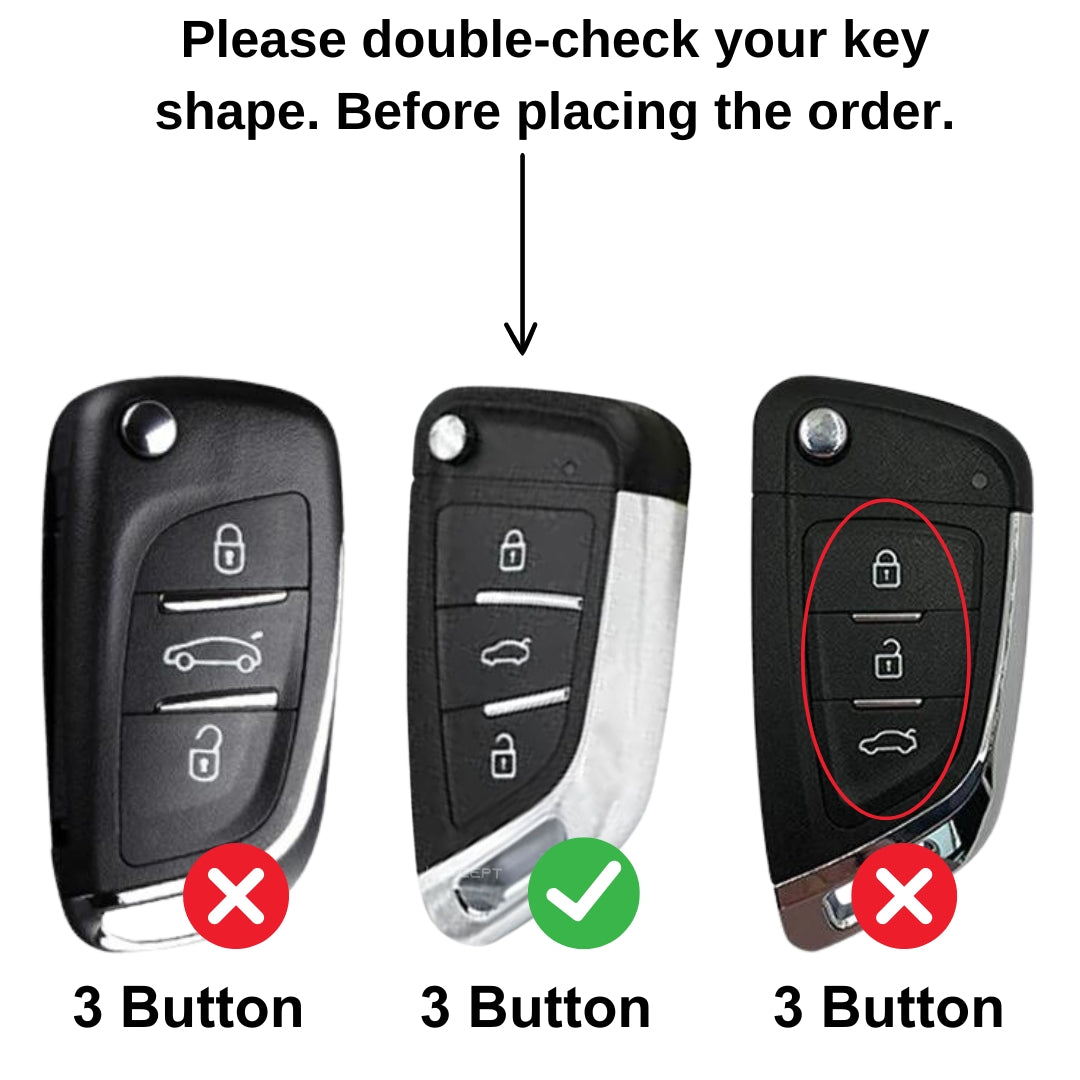 Universal Metal Key Cover with Keychain with Keychain (Type M1).