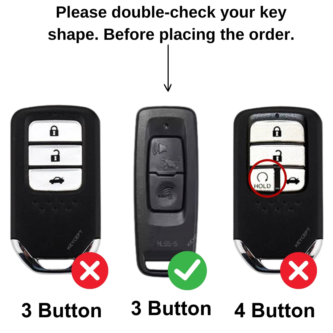 Honda Metal Key Cover with Keychain (Type M2)