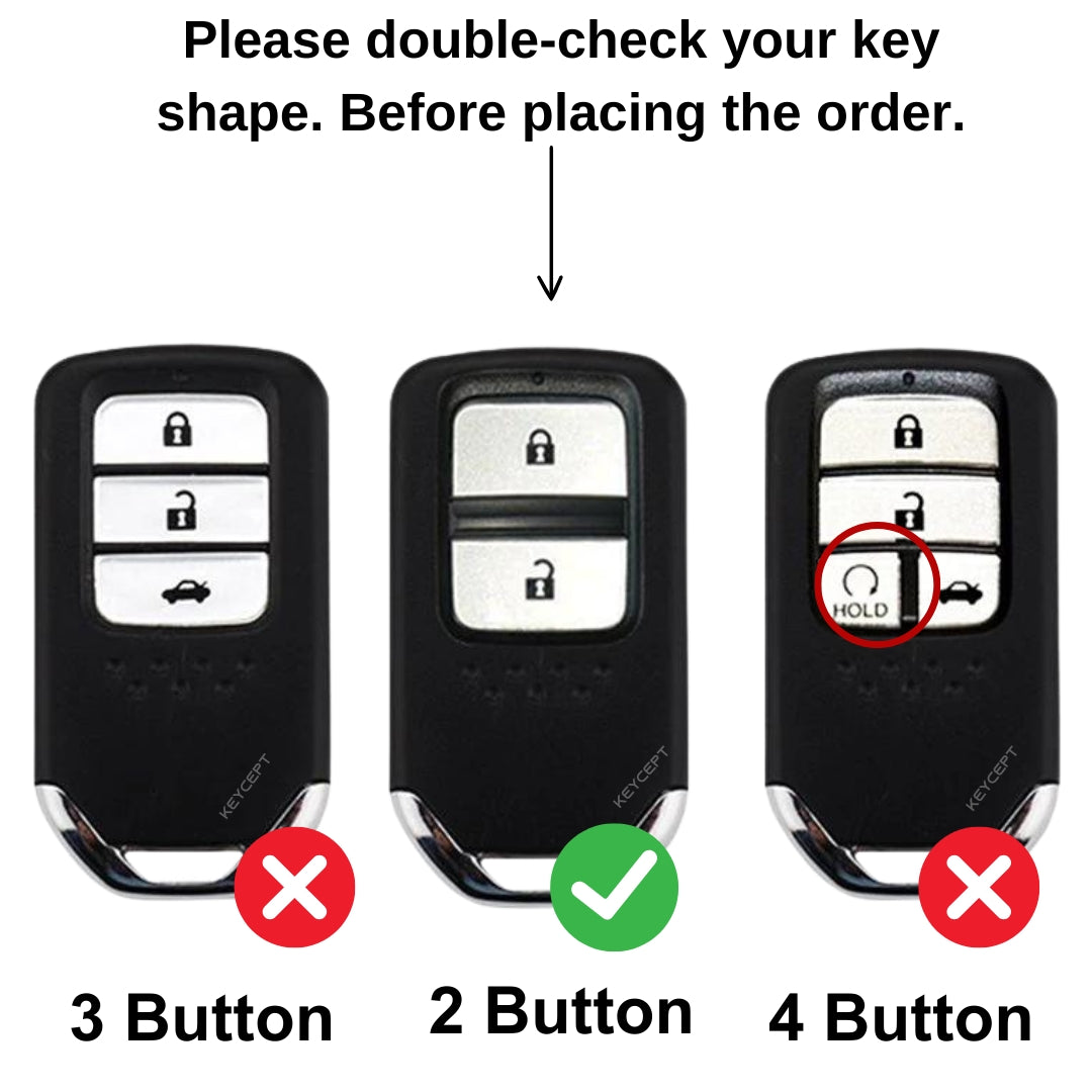 Honda Metal Key Cover with Keychain (Type M2)