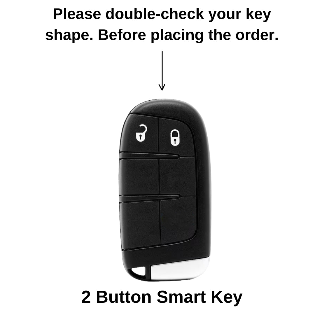 Keycept Metal Alloy Car Key Cover for Jeep Meridian, Compass, Trailhawk, 2 Button Smart Key with keychain (Type M2)