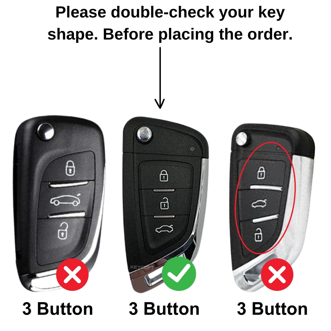 Universal TPU Leather Key Cover With Keychain. (Type K6)