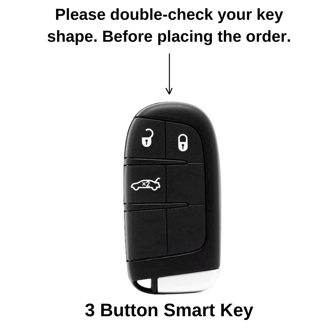Keycept Metal Alloy Car Key Cover for Jeep Meridian, Compass, Trailhawk 3 Button Smart Key with keychain (Type M2)