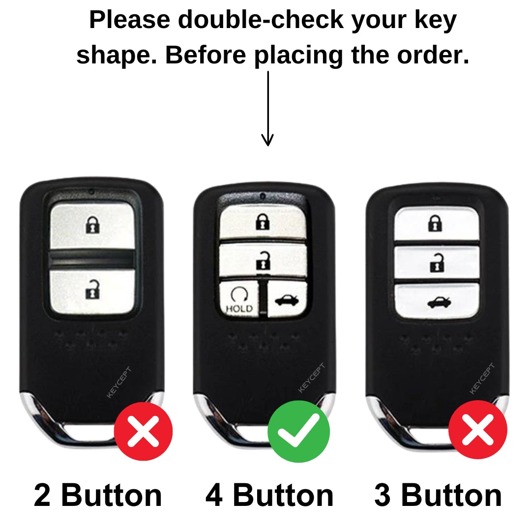 Honda Metal Alloy Key Cover with Keychain (Type M1)