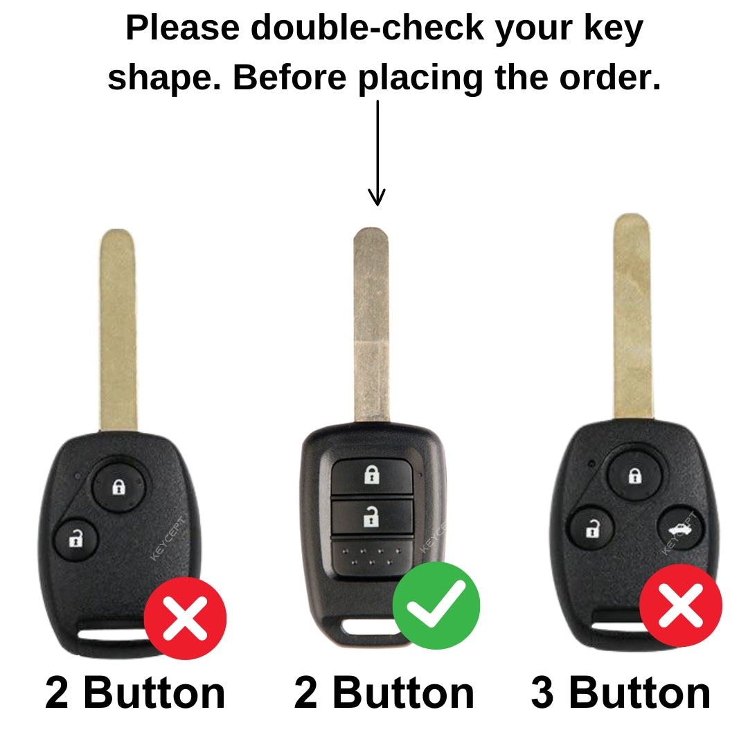 Honda Metal Key Cover with Keychain (Type M2)