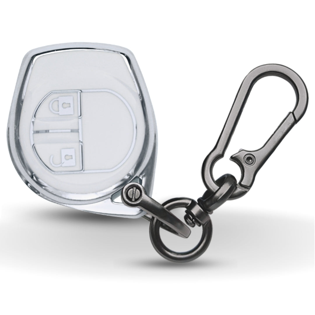 Suzuki Silver Line TPU Key Cover with Keychain