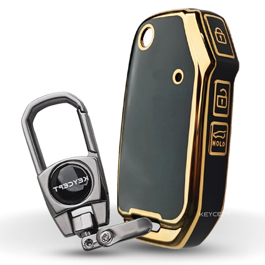 Kia Gold Line TPU Key Cover with Keychain (Type 2)
