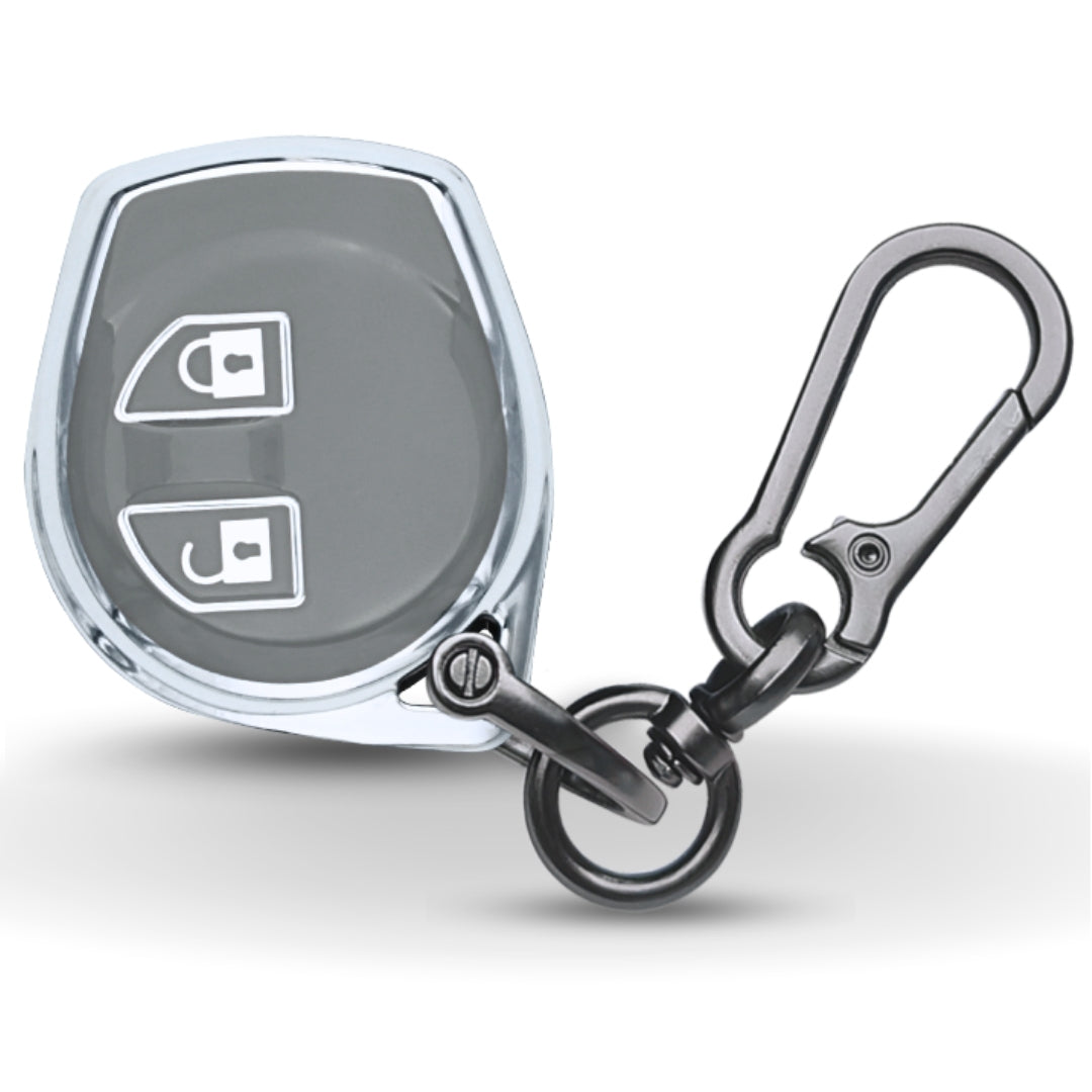 Suzuki Silver Line TPU Key Cover with Keychain