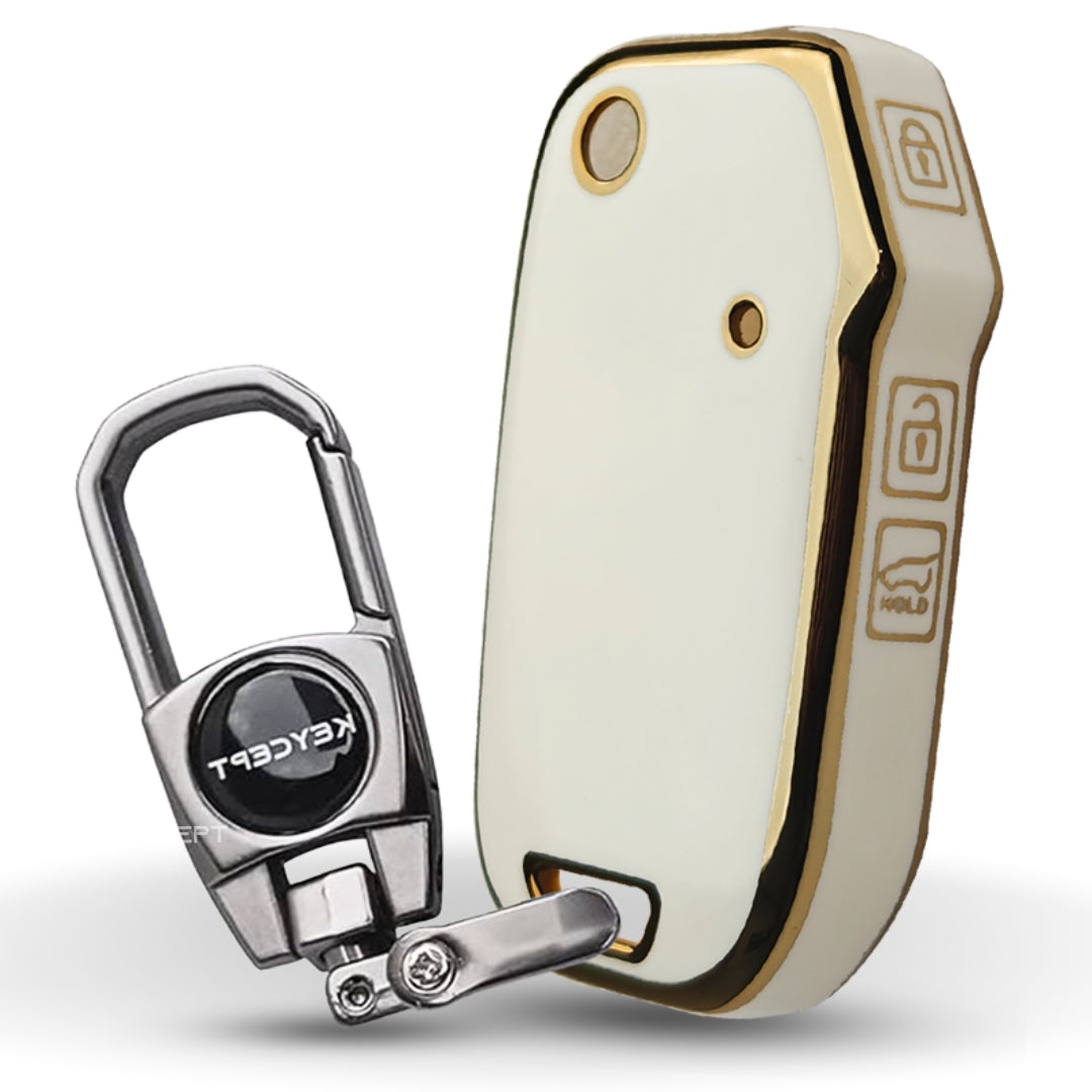 Kia Gold Line TPU Key Cover with Keychain (Type 2)