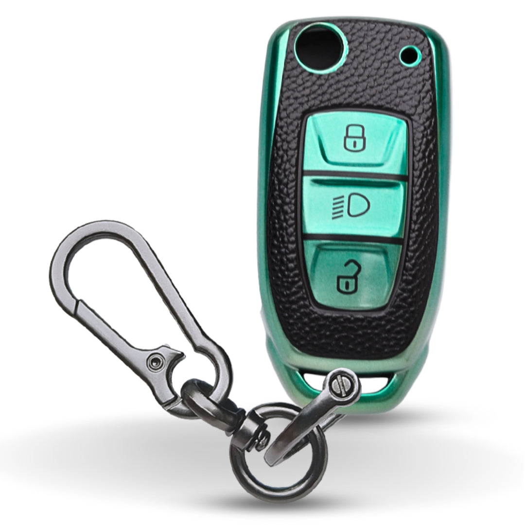 Tata TPU Leather Key Cover with Keychain (Type 1)