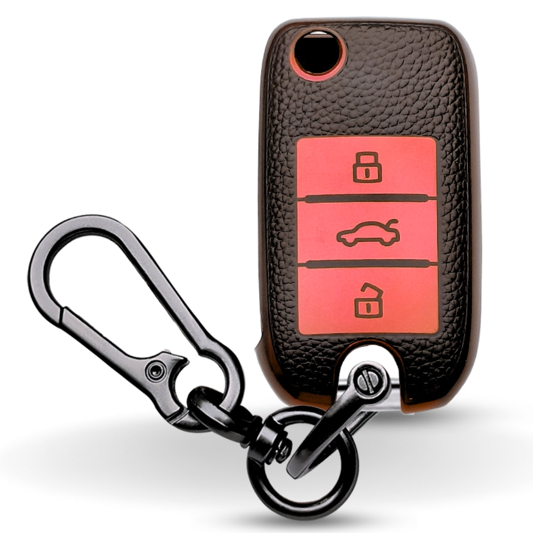 MG TPU Leather Key Cover with Keychain (Type 1)
