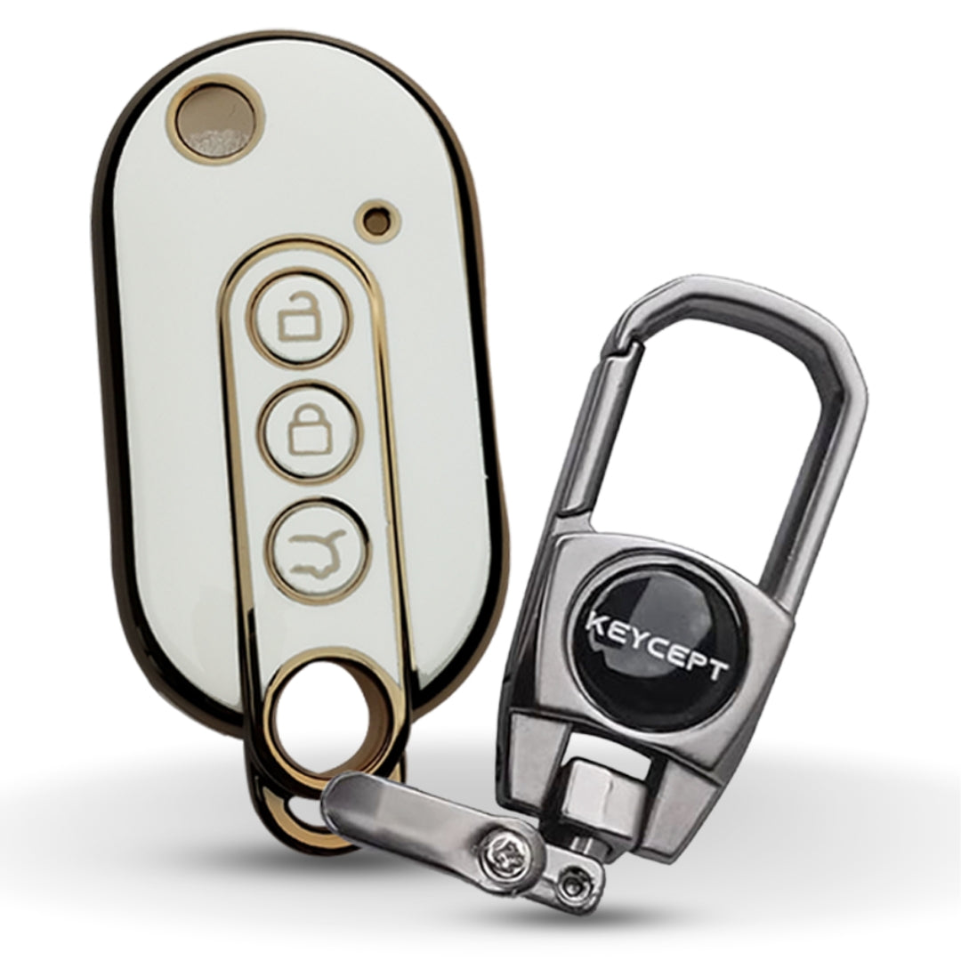 MG Gold Line TPU Car Key Cover with Keychain (Type 2)