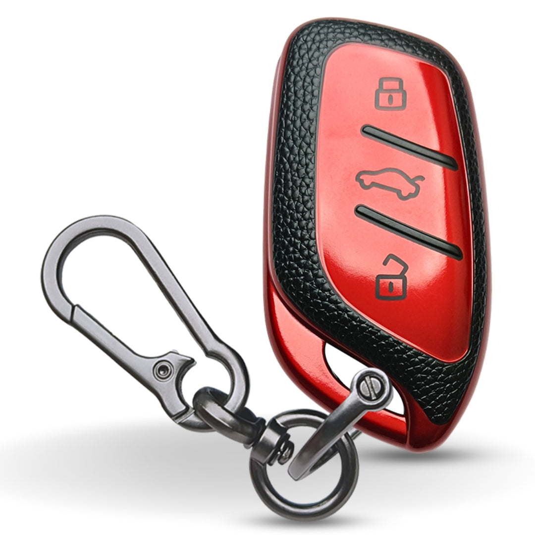 MG TPU Leather Key Cover with Keychain. (Type 1)