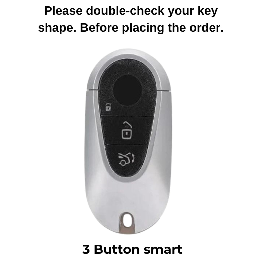 Mercedes Benz TPU (Artificial) Leather Key Cover with Keychain. (Type 5)