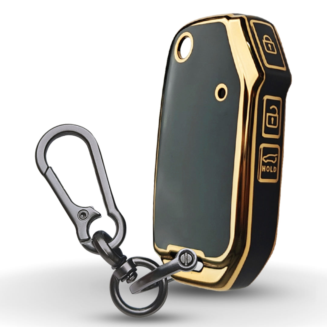 Kia Gold Line TPU Key Cover with Keychain (Type 1)