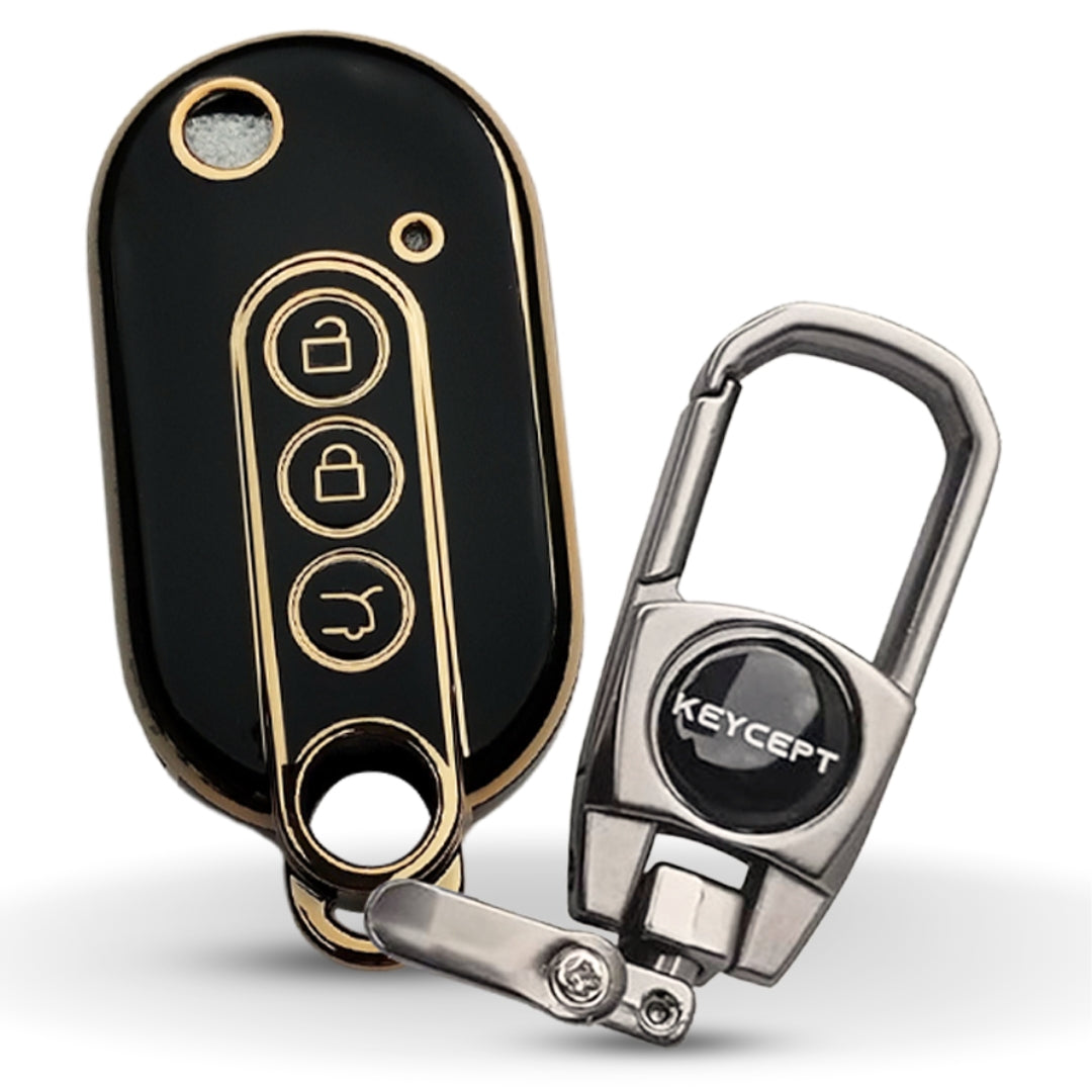MG Gold Line TPU Car Key Cover with Keychain (Type 2)