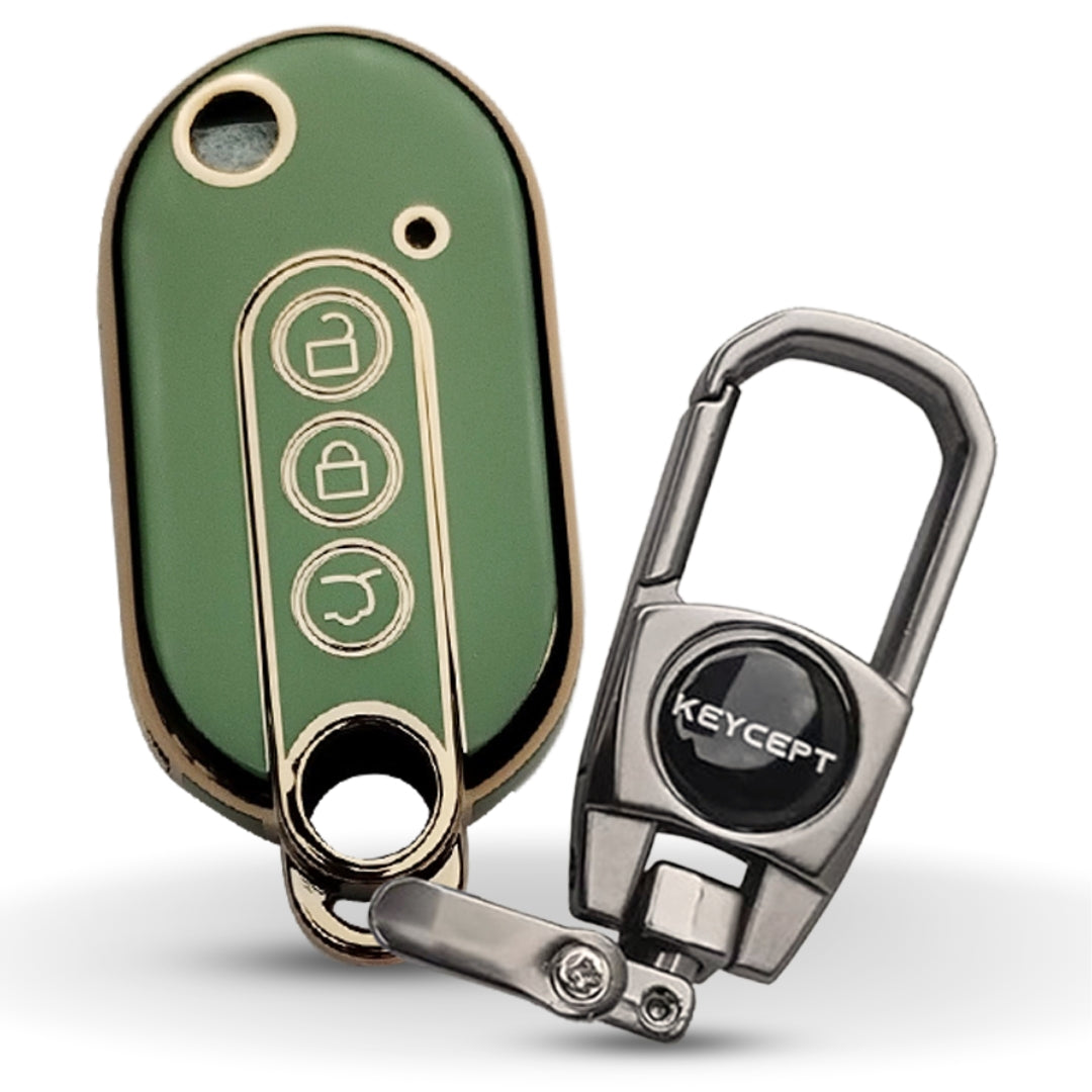 MG Gold Line TPU Car Key Cover with Keychain (Type 2)