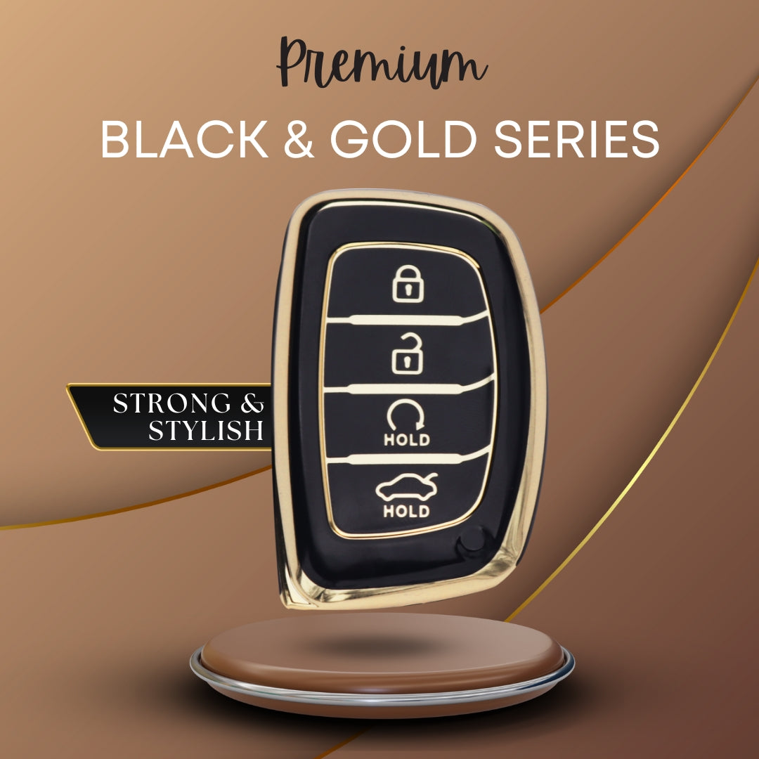 Hyundai Gold Line TPU Key Cover with Keychain (Type 2)