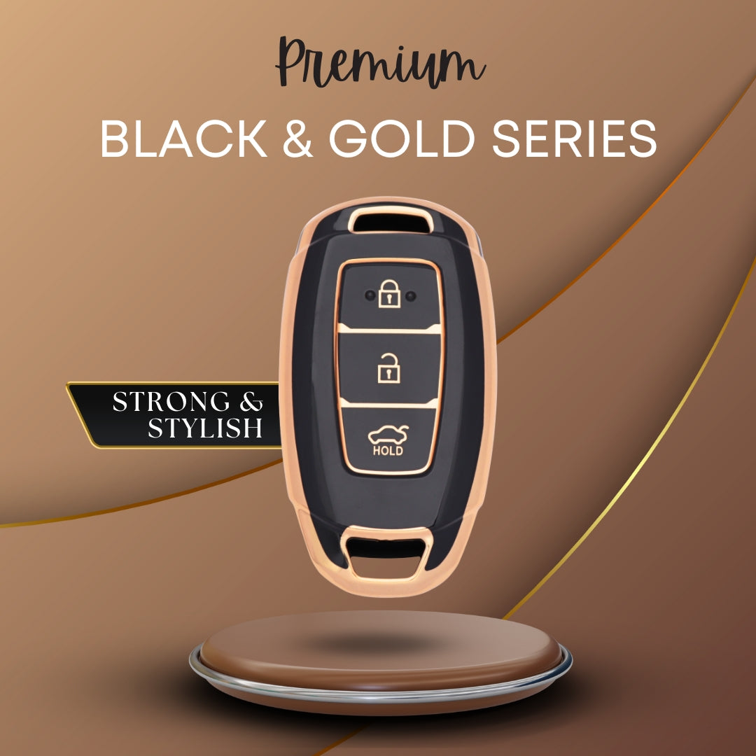 Hyundai Gold Line TPU Key Cover with Keychain (Type 2)