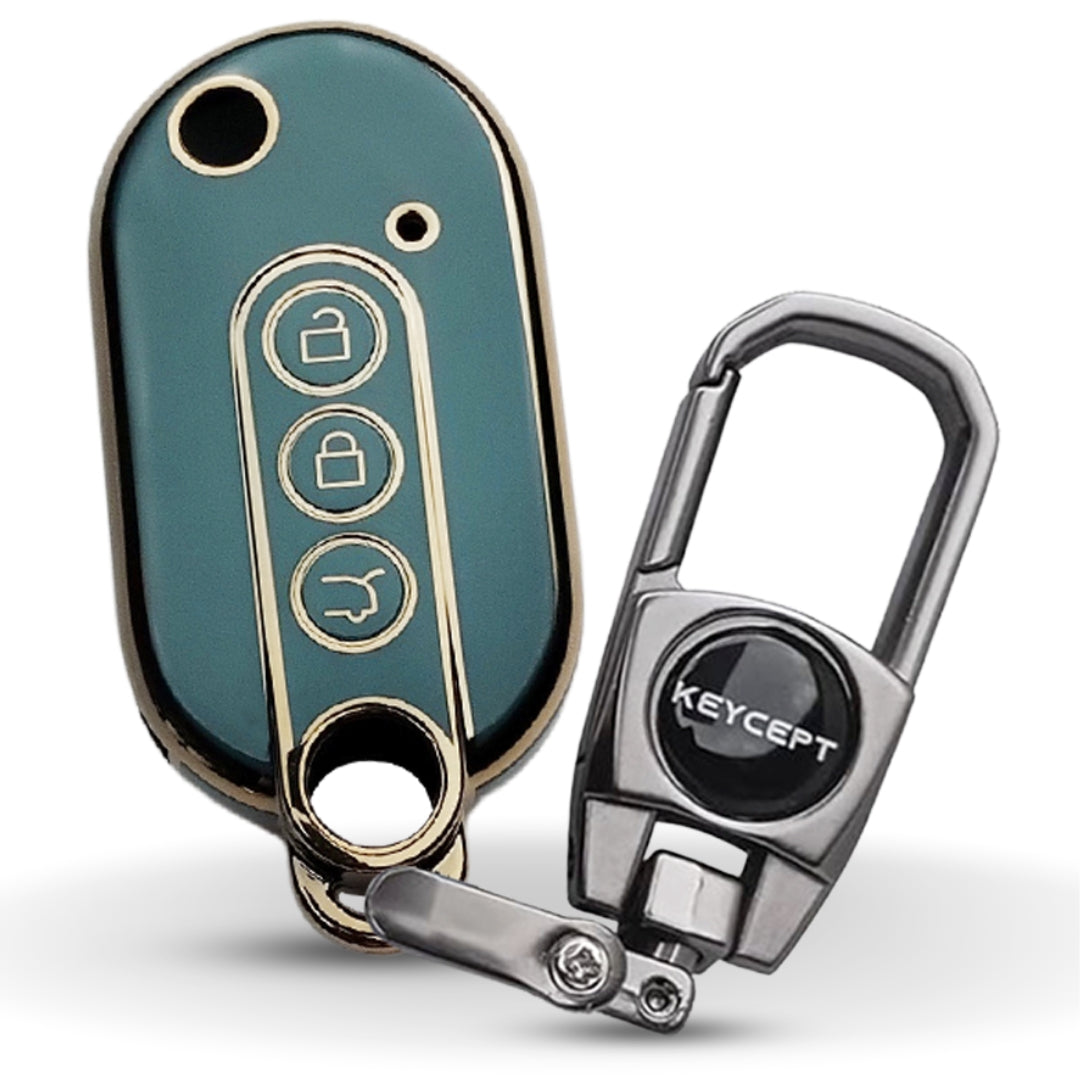 MG Gold Line TPU Car Key Cover with Keychain (Type 2)