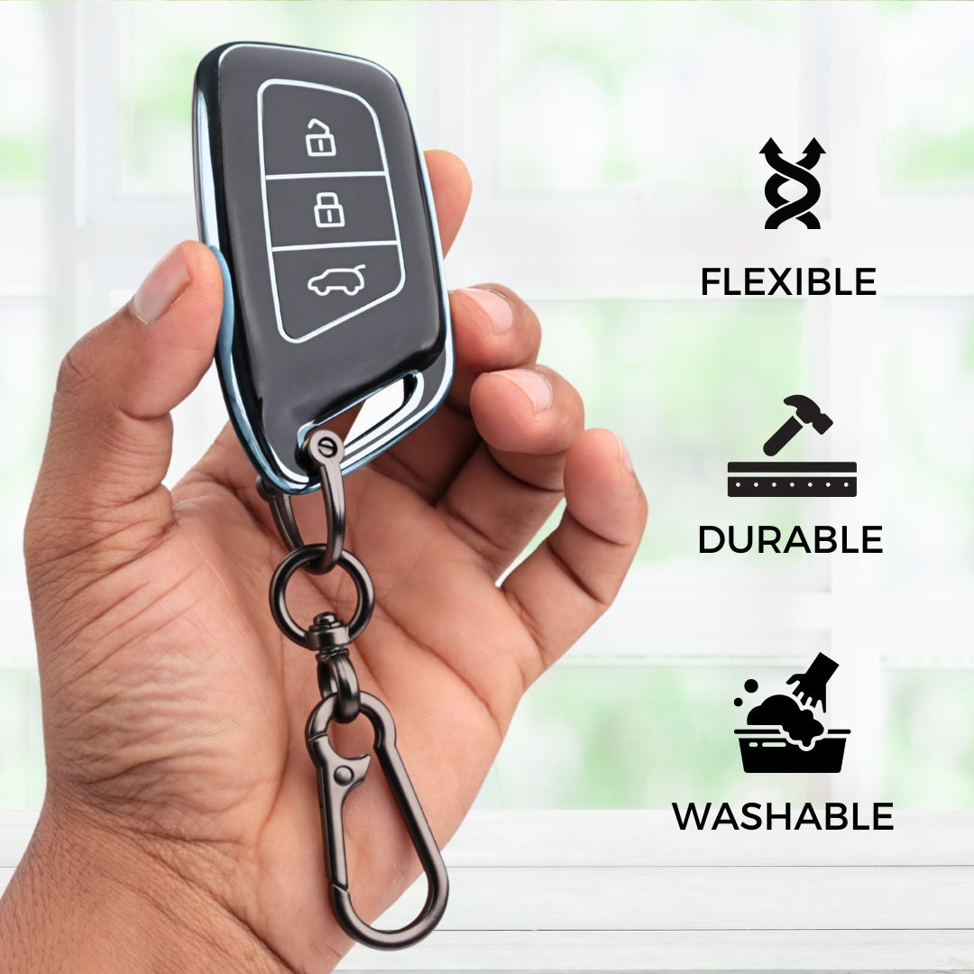 MG Silver Line TPU Key Cover with Keychain