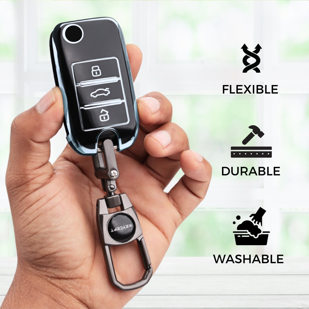 MG Silver Line TPU Key Cover with Keychain