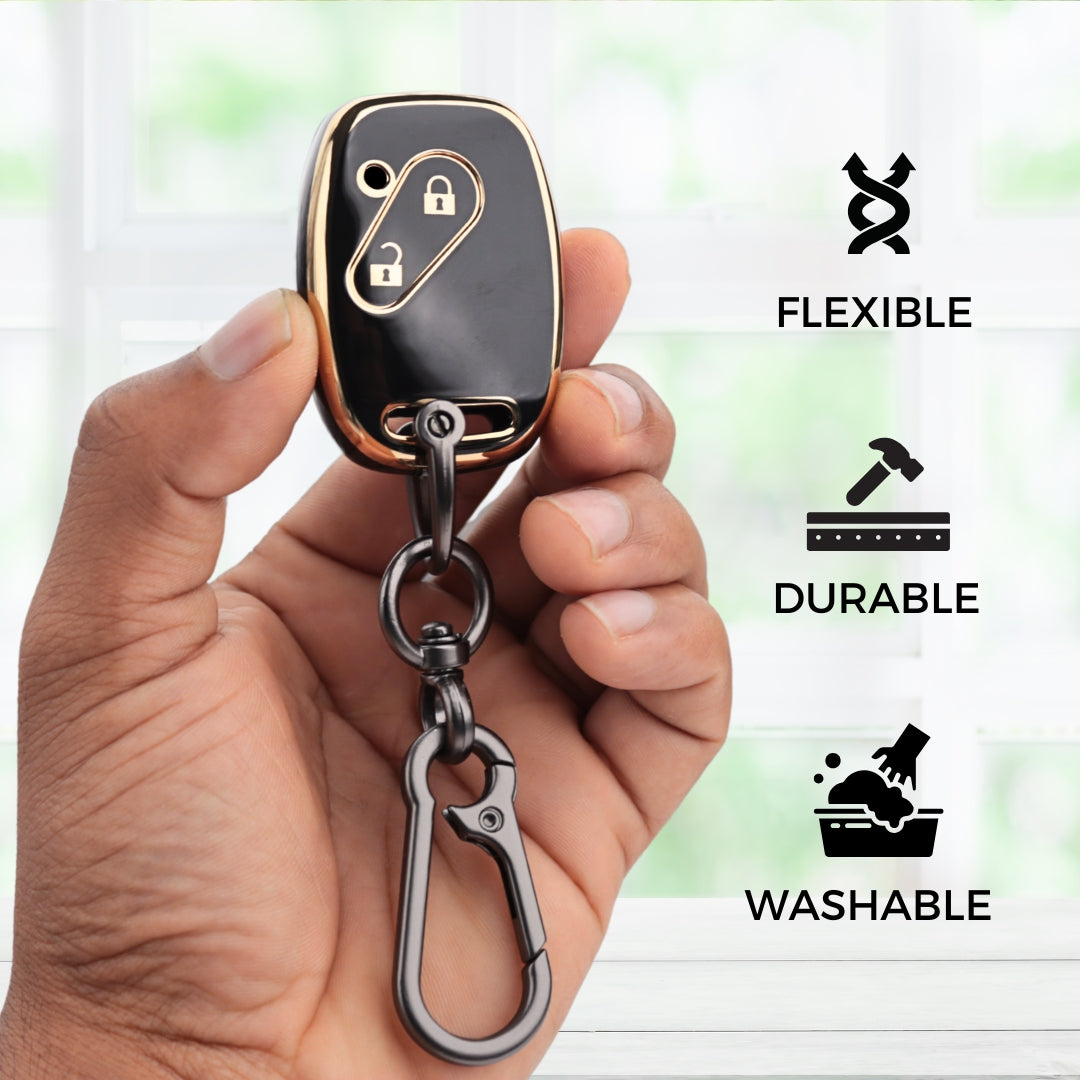 Honda Gold Line TPU Key Cover with Keychain