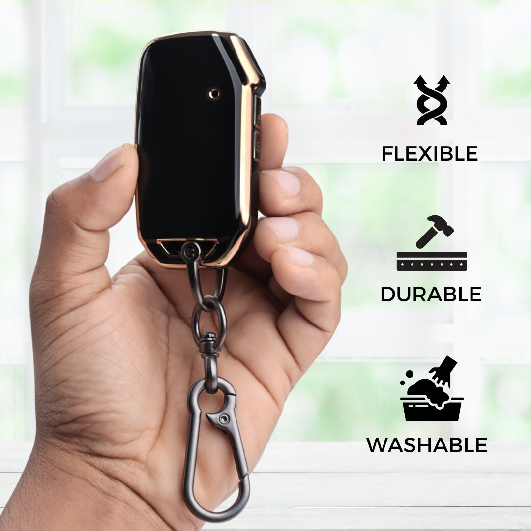 Kia Gold Line TPU Key Cover with Keychain (Type 1)