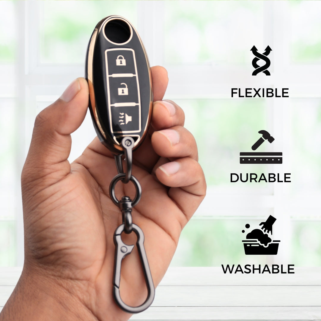 Nissan Gold Line TPU Key Cover with Keychain