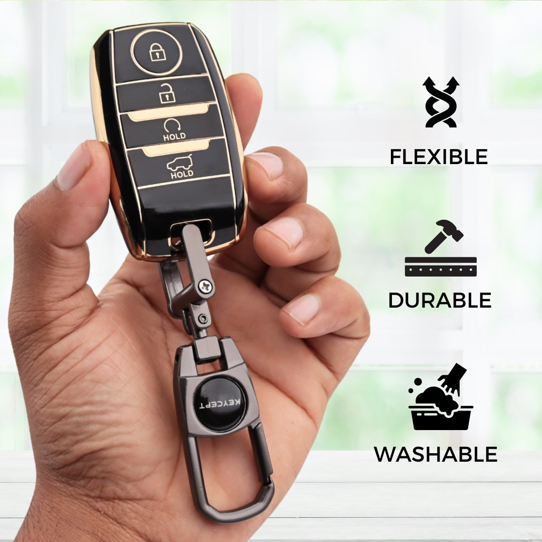 Kia Gold Line TPU Key Cover with Keychain (Type 2)
