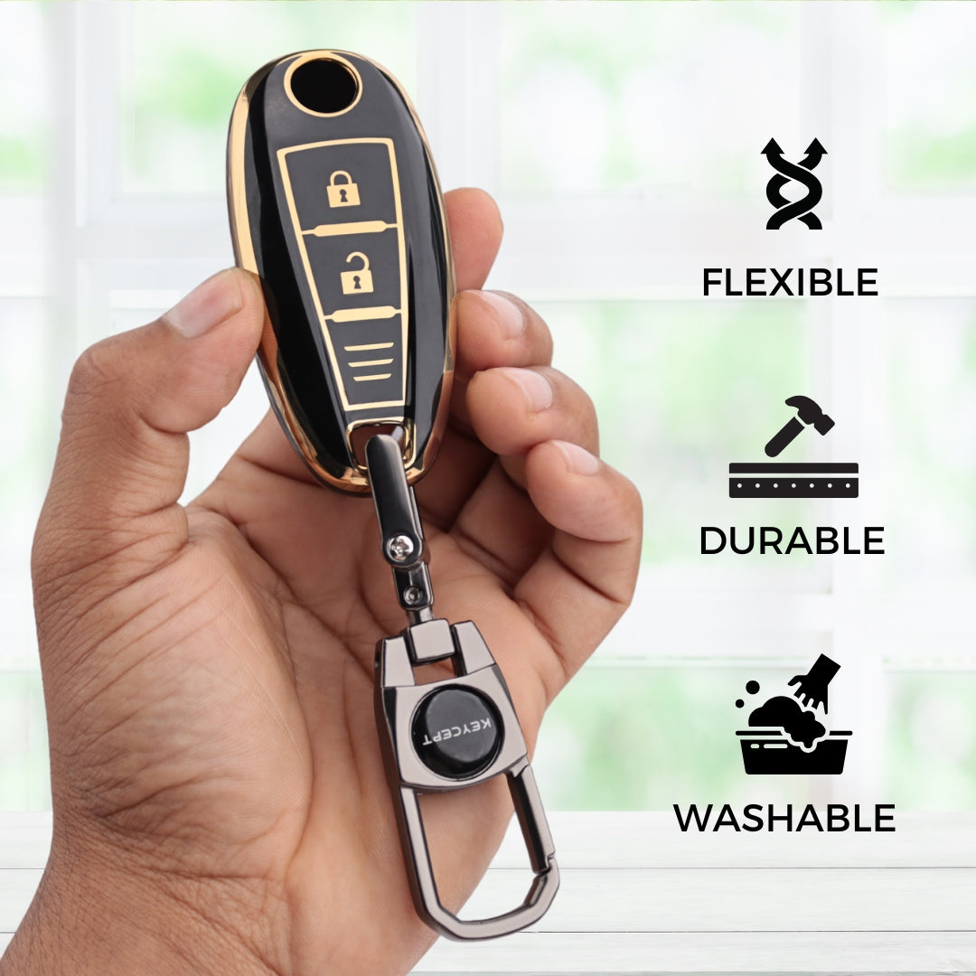 Suzuki Gold Line TPU Key Cover with Keychain (Type 2)