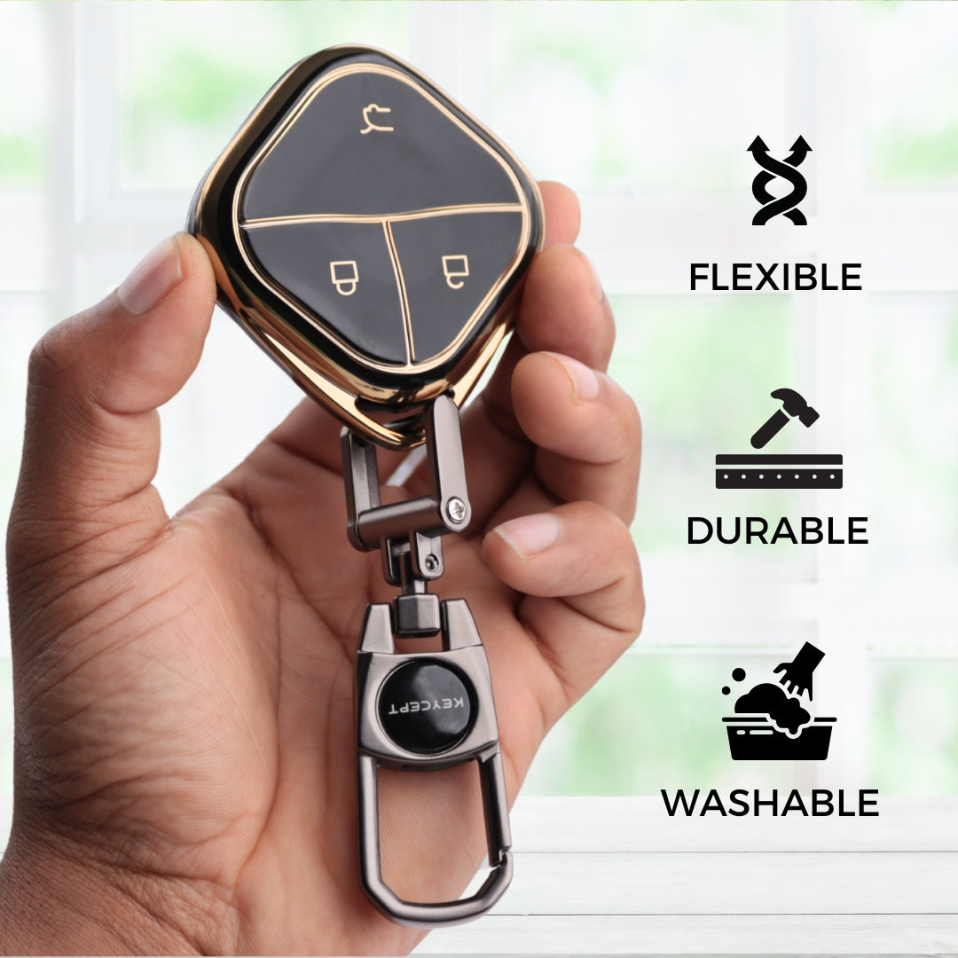 MG Gold Line TPU Key Cover with Keychain (Type 2)