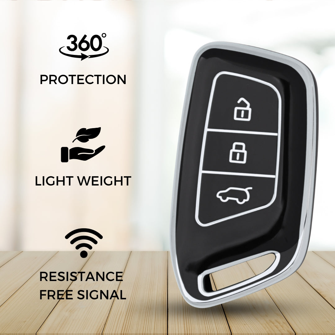 MG Silver Line TPU Key Cover with Keychain