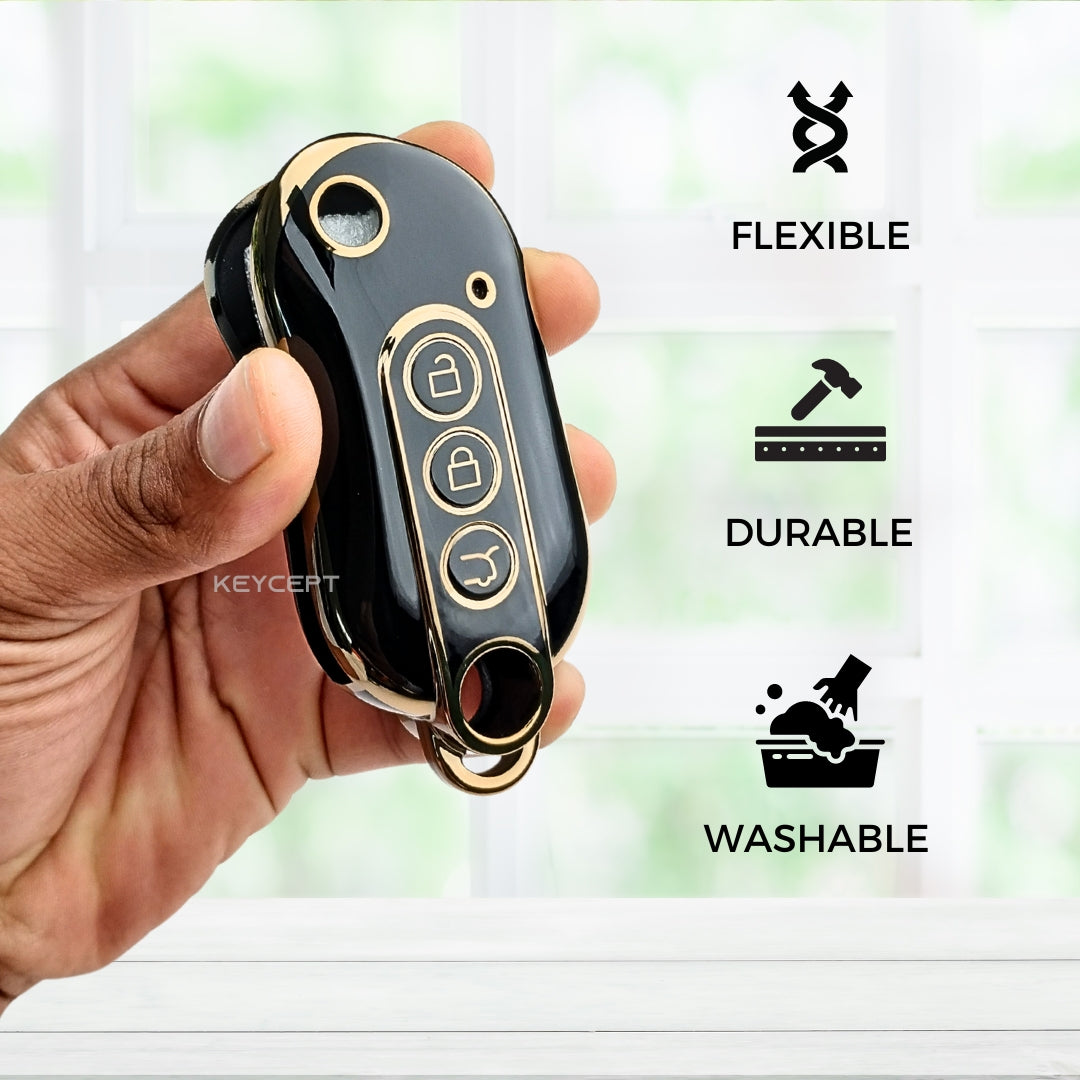 MG Gold Line TPU Car Key Cover with Keychain (Type 1)