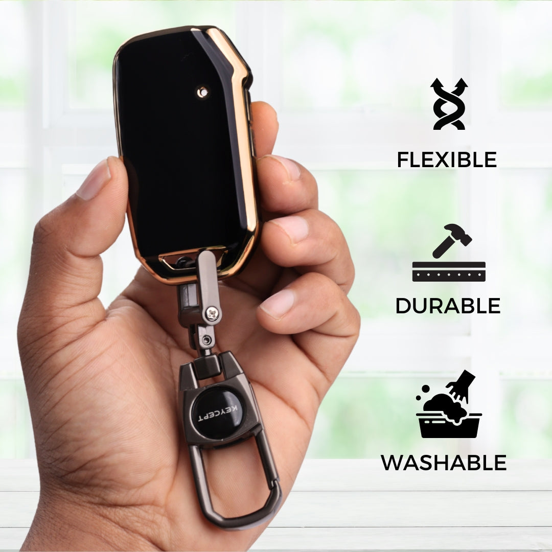 Kia Gold Line TPU Key Cover with Keychain (Type 2)
