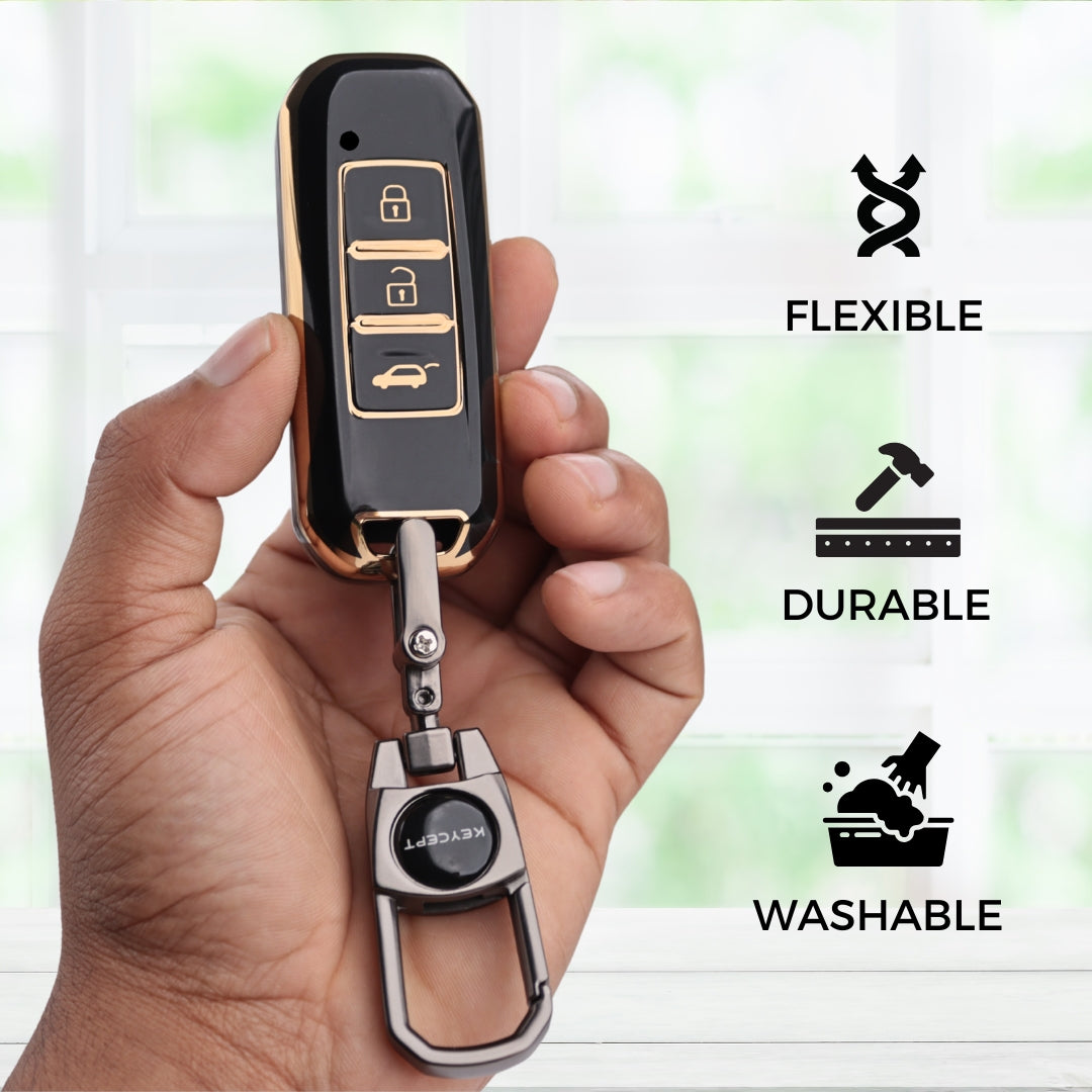 MG Gold Line TPU Key Cover with Keychain (Type 2)