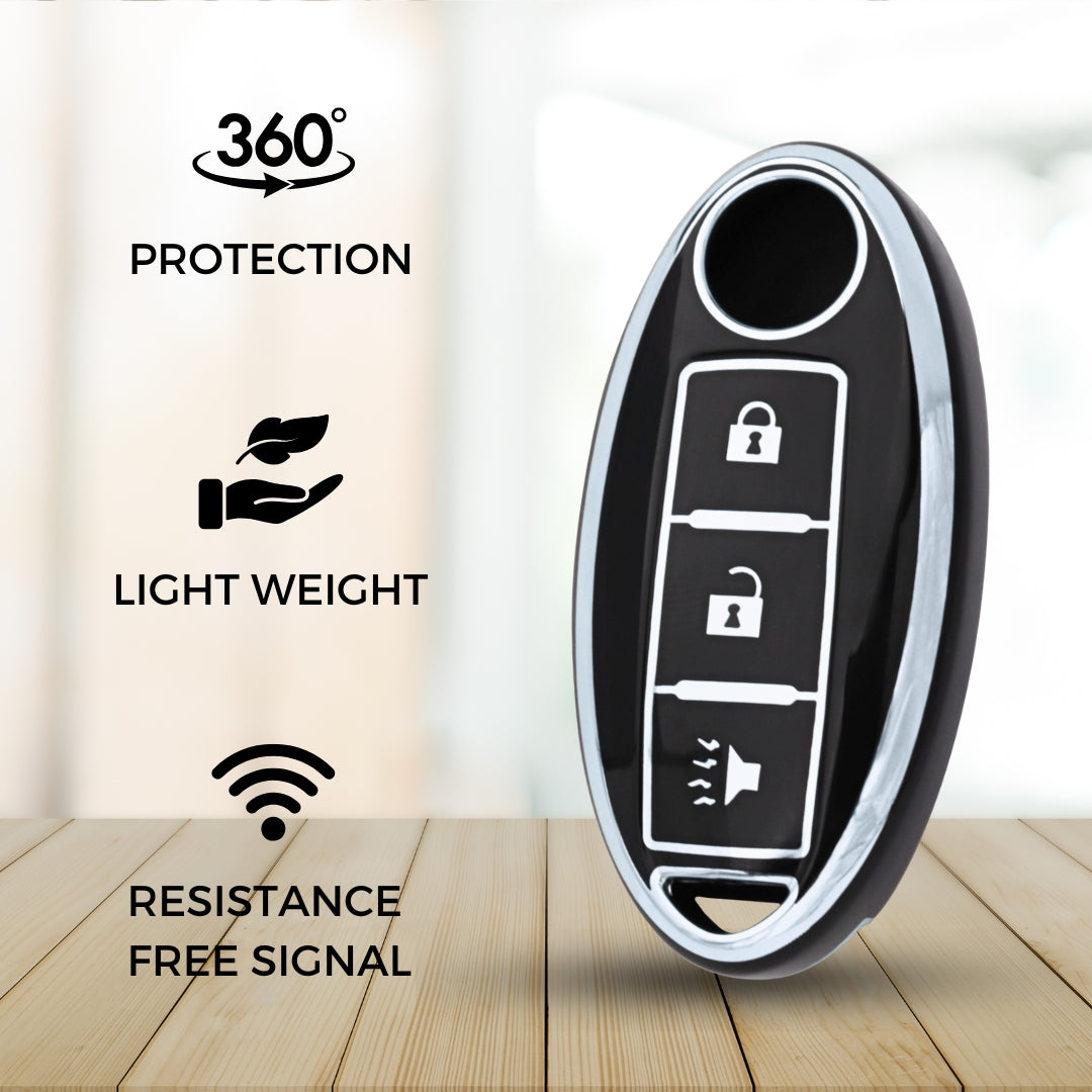 Nissan Silver Line TPU Key Cover with Keychain