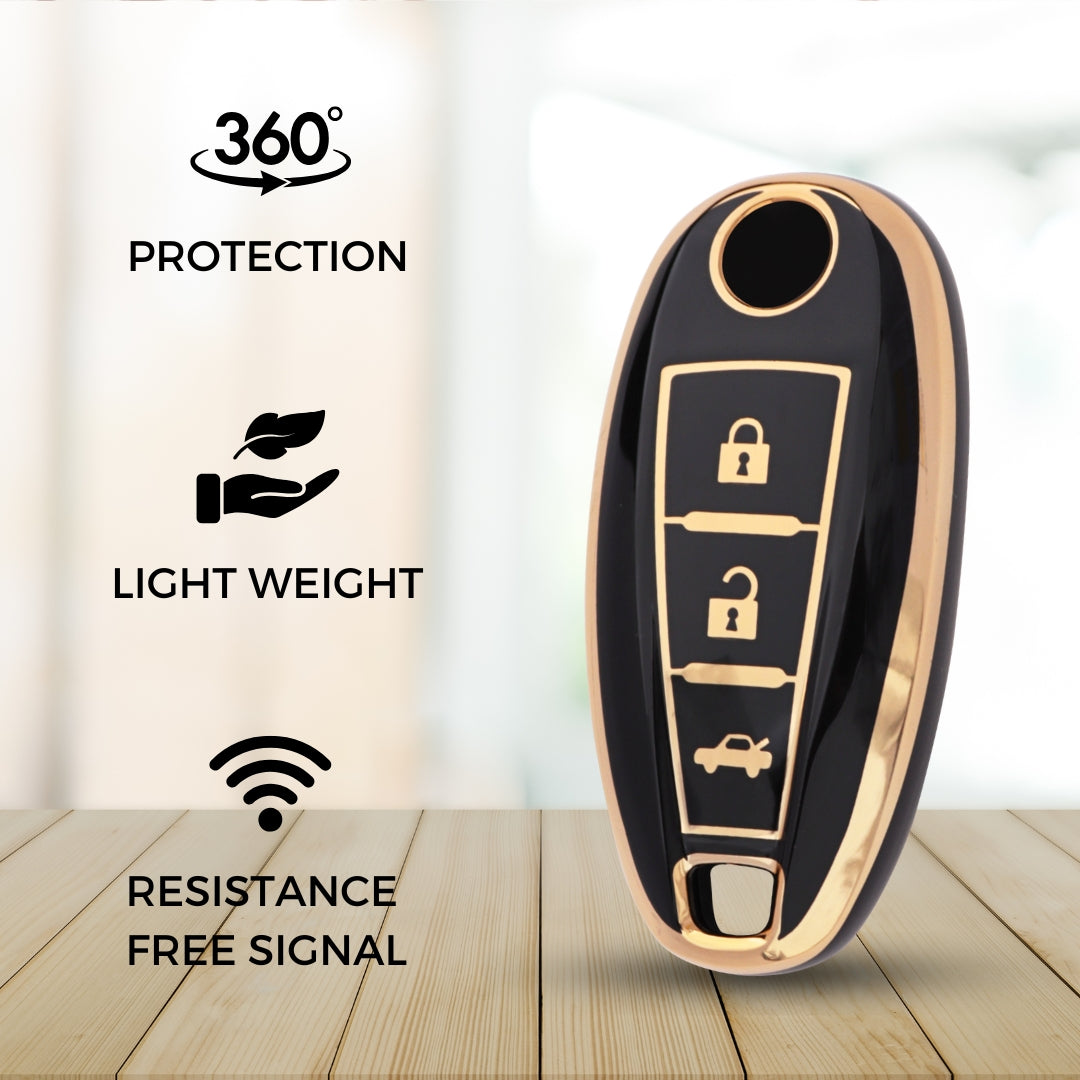 Suzuki Gold Line TPU Key Cover with Keychain (Type 2)