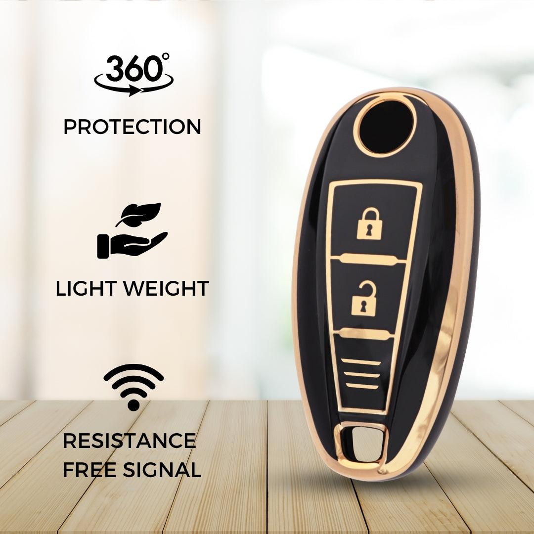 Suzuki Gold Line TPU Key Cover with Keychain (Type 2)