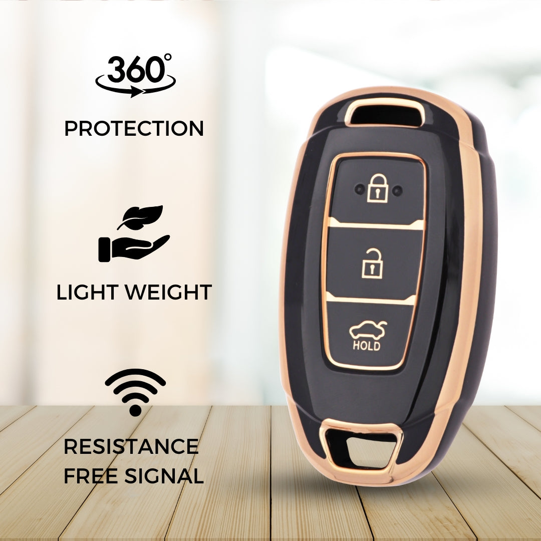 Hyundai Gold Line TPU Key Cover with Keychain (Type 2)