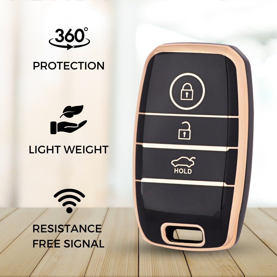 Kia Gold Line TPU Key Cover with Keychain (Type 2)