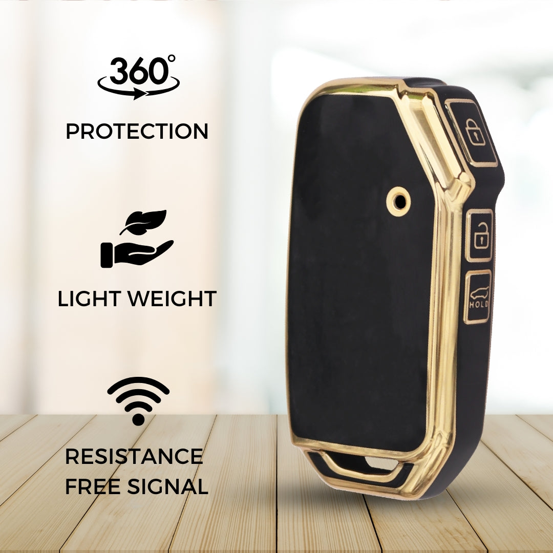Kia Gold Line TPU Key Cover with Keychain (Type 2)