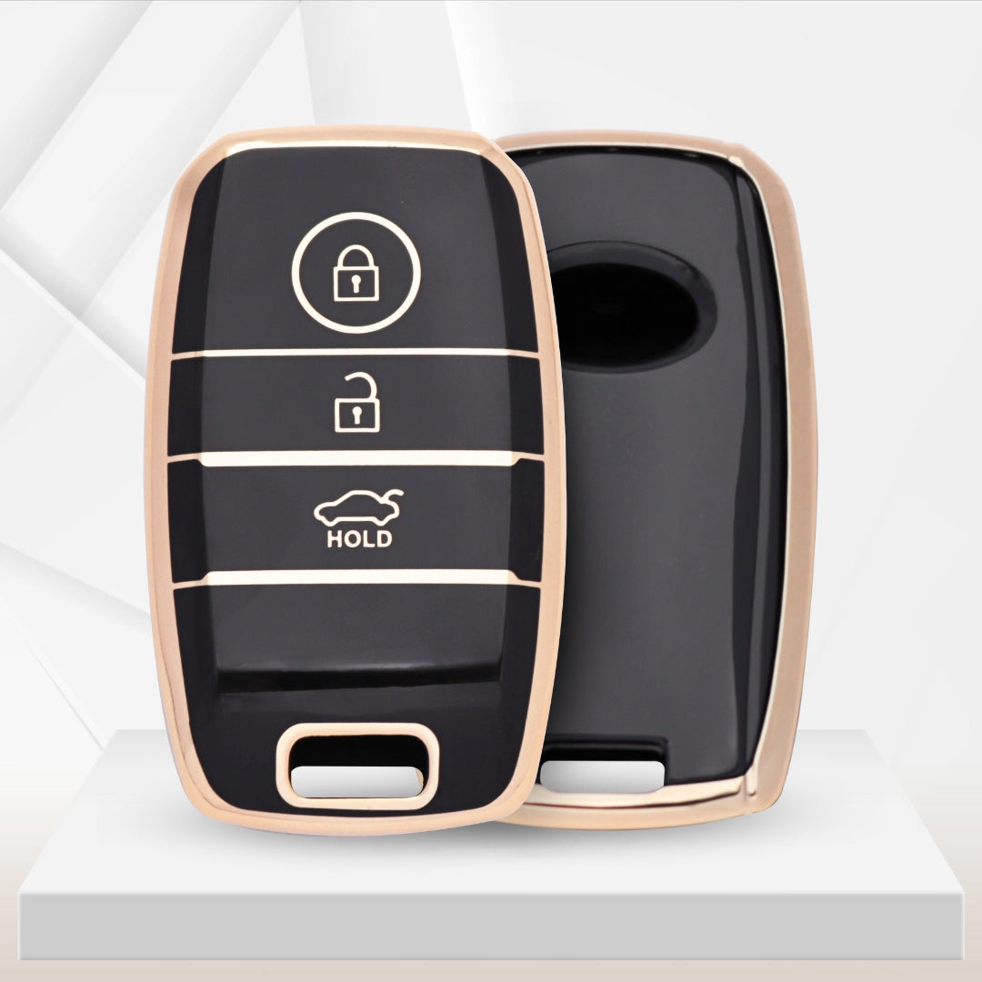 Kia Gold Line TPU Key Cover with Keychain (Type 2)
