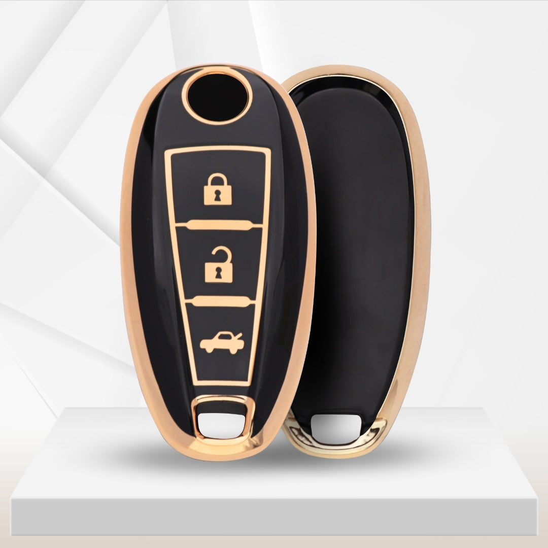 Suzuki Gold Line TPU Key Cover with Keychain (Type 2)
